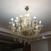لوستر تمام کریستال ۱۲ شاخه|لوستر و چراغ آویز|تهران, شهرک چیتگر|دیوار