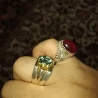 انگشتر جواهری موزانایت و انشگتریاقوت