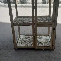 قفس دوطبقه چوبی