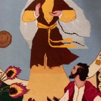 تابلو فرش دستبافت ارمنی قدیمی ۱ متری ۴۰ ساله|تابلو فرش|تهران, سهروردی|دیوار