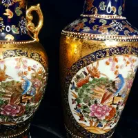 گلدان طاووسی طلاکوب