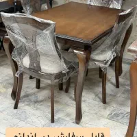 میز و صندلی نهارخوری ناهارخوری پشت چوبی تمام راش R
