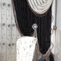 والان پرده مخمل ۲عدد، ۲عدد گل میخ و۲عدد آویز پرده