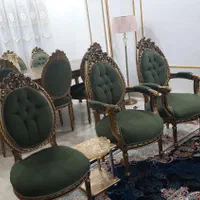 مبل ۹ نفره میزنهارخوری ۶ نفره ست در حد نو|مبلمان خانگی و میز عسلی|بومهن, |دیوار