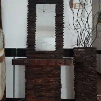 اینه کنسول چوب کار دست