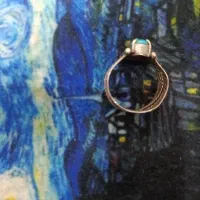 انگشتر نقره با سنگ فیروزه