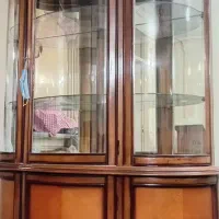 بوفه چوبی ویترین