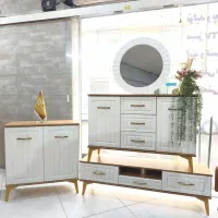 ست کامل کنسول جاکفشی و میز تلویزیون