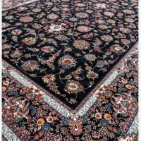 فرش سرمه ای افشان