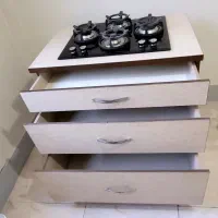 گاز صفحه‌ای آلتون ALTON چهار شعله در حد نو+کابینت