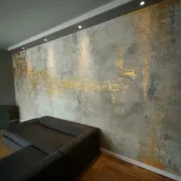 اجرای میکروسمنت و پتینه ورق طلا در گرگان|خدمات پیشه و مهارت|گرگان, |دیوار