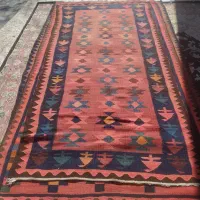 گلیم فرش قدیمی دستبافت|گلیم، جاجیم، گبه|خرم‌آباد, |دیوار