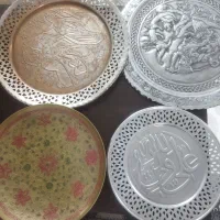 بشقاب مسی۴عدد برنزی۱عدد کلکسیونی