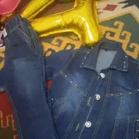 کت شلوار لی دخترانه بسیار نو