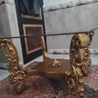 جلو مبلی و میز عسلی چوب راش ورق طلا|مبلمان خانگی و میز عسلی|بهارستان, |دیوار