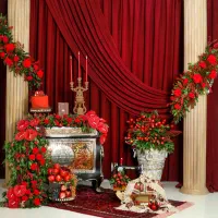 آتلیه عکاسی با دکور یلدایی،کریسمس