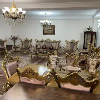 مبلمان استیل ۹نفره با میزنهارخوری ۸نفره|مبلمان خانگی و میز عسلی|تهران, بهار|دیوار