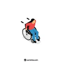 پرستار خانم برای مراقبت از خانم ویلچری