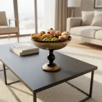 سیرینی خوری پایه بلند چوب و خاتم
