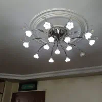 لوستر 15 شاخه و آباژور 5شعله