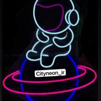 تابلو نئون آدم فضایی