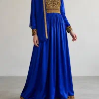 لباس مجلسی زنانه ساتن خرجکار آینه کاری