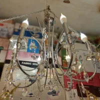 لوستر برنجی کروم خارجی ۶شاخه|لوستر و چراغ آویز|تهران, ائمه اطهار|دیوار