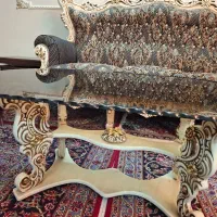 مبلمان سلطنتی ۱۰نفره با ۲تا جلومبلی و۲تاعسلی|مبلمان خانگی و میز عسلی|تهران, آبشار|دیوار
