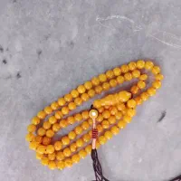 تسبیح کهربا تاجری با مهر