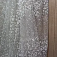 پرده کوتاه و دستک سورمه ای