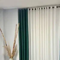 پرده همراه والان و میله نو