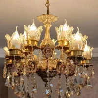 دو عدد لوستر برنز