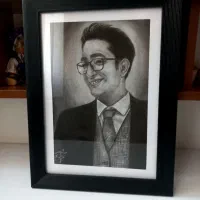 نقاشی سیاه قلم|تابلو، نقاشی، عکس|نیشابور, کوی یغما|دیوار