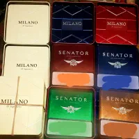 جعبه فلزی سیگار میلانو و سناتور تعداد
