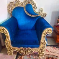 مبل مدل استیل آبی چوب راش / فوری فوری