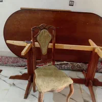 میز 8نفره با6صندلی چوب راش