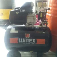 پمپ باد ۸۰ لیتری و مخزن کف در حد نو