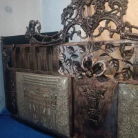 تخت فرفروژه دو نفره همراه با خوشخواب|تخت و سرویس خواب|مشهد, ثامن|دیوار