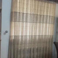 ۳ عدد پرده پارچه ترک اصل با والن و گل پرده