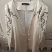 مانتو ۳۸تا ۴۲ و کراپ کت سوزن دوزی تا ۴۸