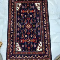 قالیچه دستباف قدیمی گلیم بافی شده|فرش|کاشمر, |دیوار
