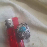 انگشتر فیروزه با رکاب نقره