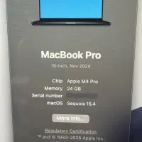 Macbook pro m4 16inch 2025 مک بوک پرو تعویض|رایانه همراه|تهران, دروس|دیوار