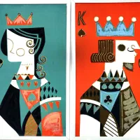 تابلو دکوراتیو طرح کینگ و کوئین