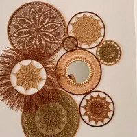 دیوارکوب.ماندالا.قلاب بافی