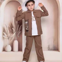 سه تیکه کتان پسرانه/لباس مجلسی عیدانه/نصف قیمت