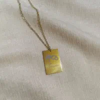 گردنبند حکاکی استیل رنگ ثابت