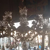 باسلام سه عدد لوستربزرگ برنزسنگین|لوستر و چراغ آویز|ارومیه, |دیوار