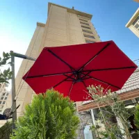 چتر سایبان پایه کنار مربع ۳ در ۳ با بازو فلزی