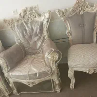 مبل استیل چوب گردو|مبلمان خانگی و میز عسلی|شاهین‌شهر, شهرک هشت بهشت|دیوار
